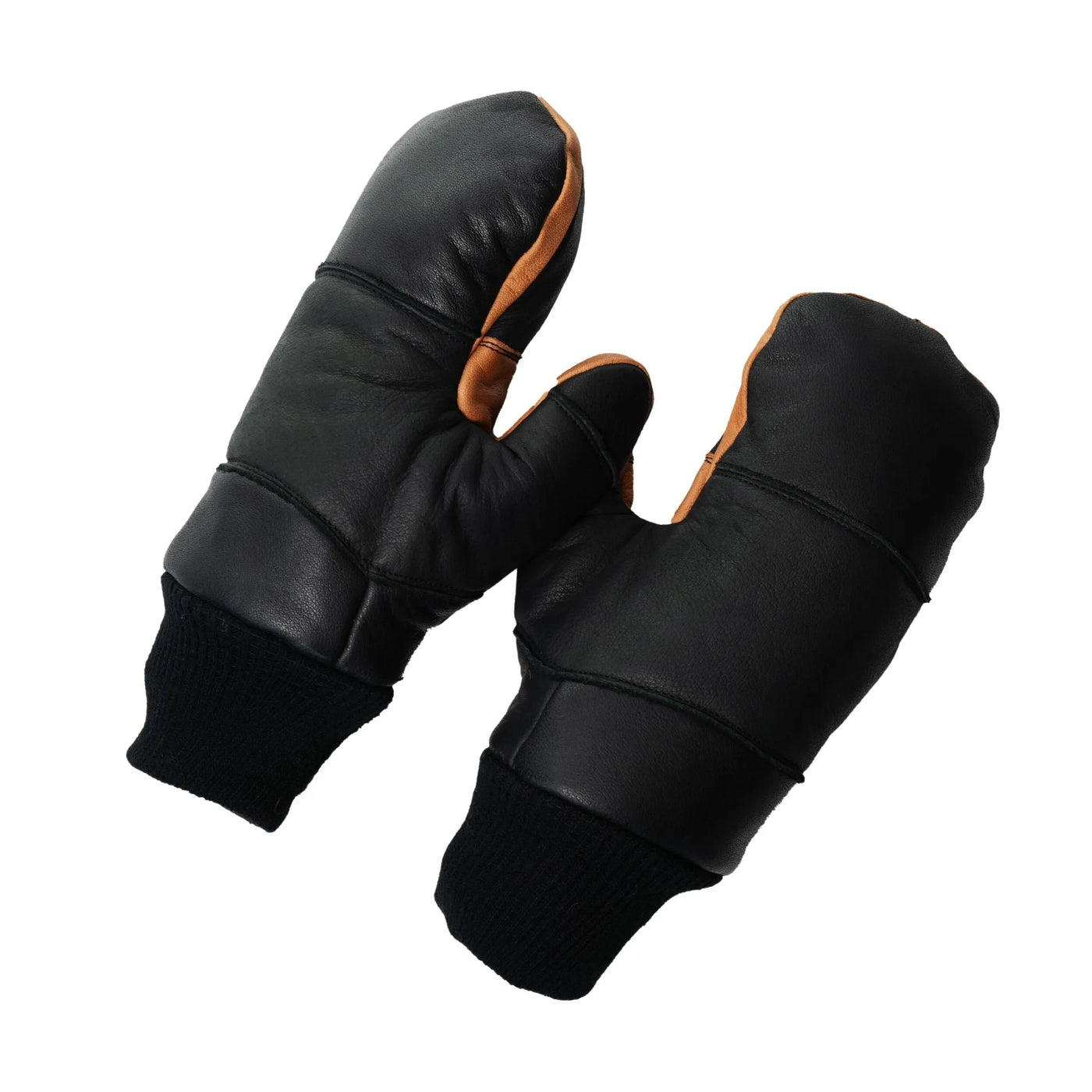 5280 Water Buffalo Leather Mitten - Black