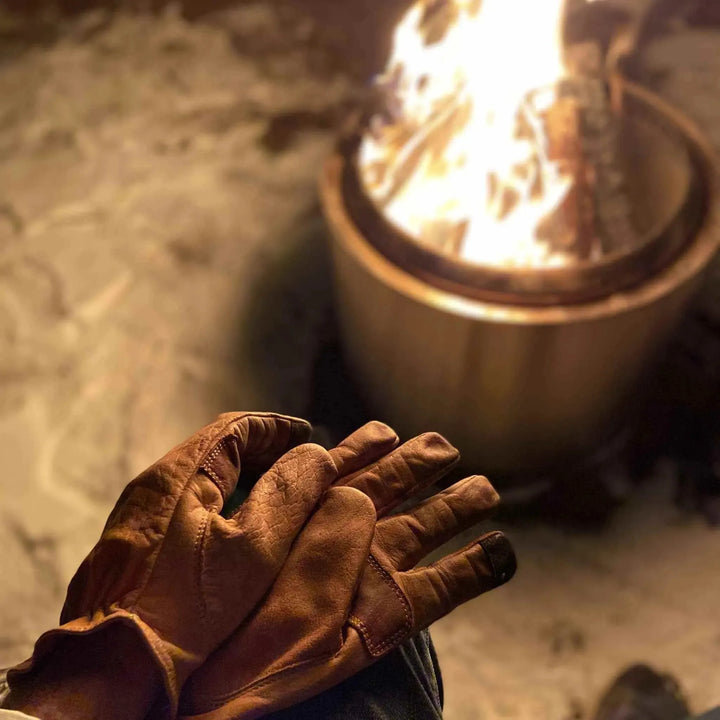 Buffalo Leather Ranching Gloves