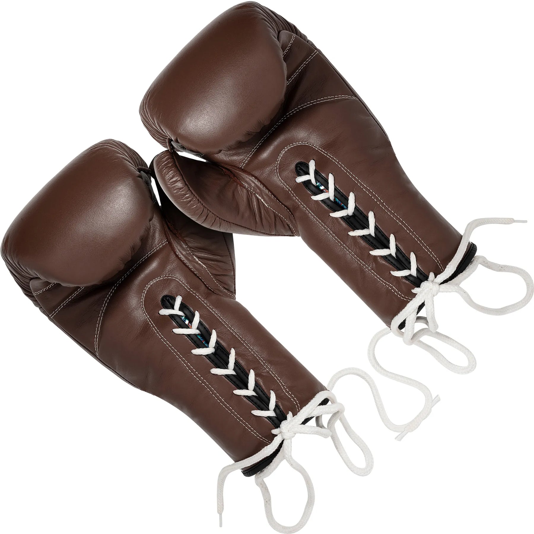 THE POP Laced Up Buffalo Leather Boxing Glove Brown Maroon Bell Outdoor