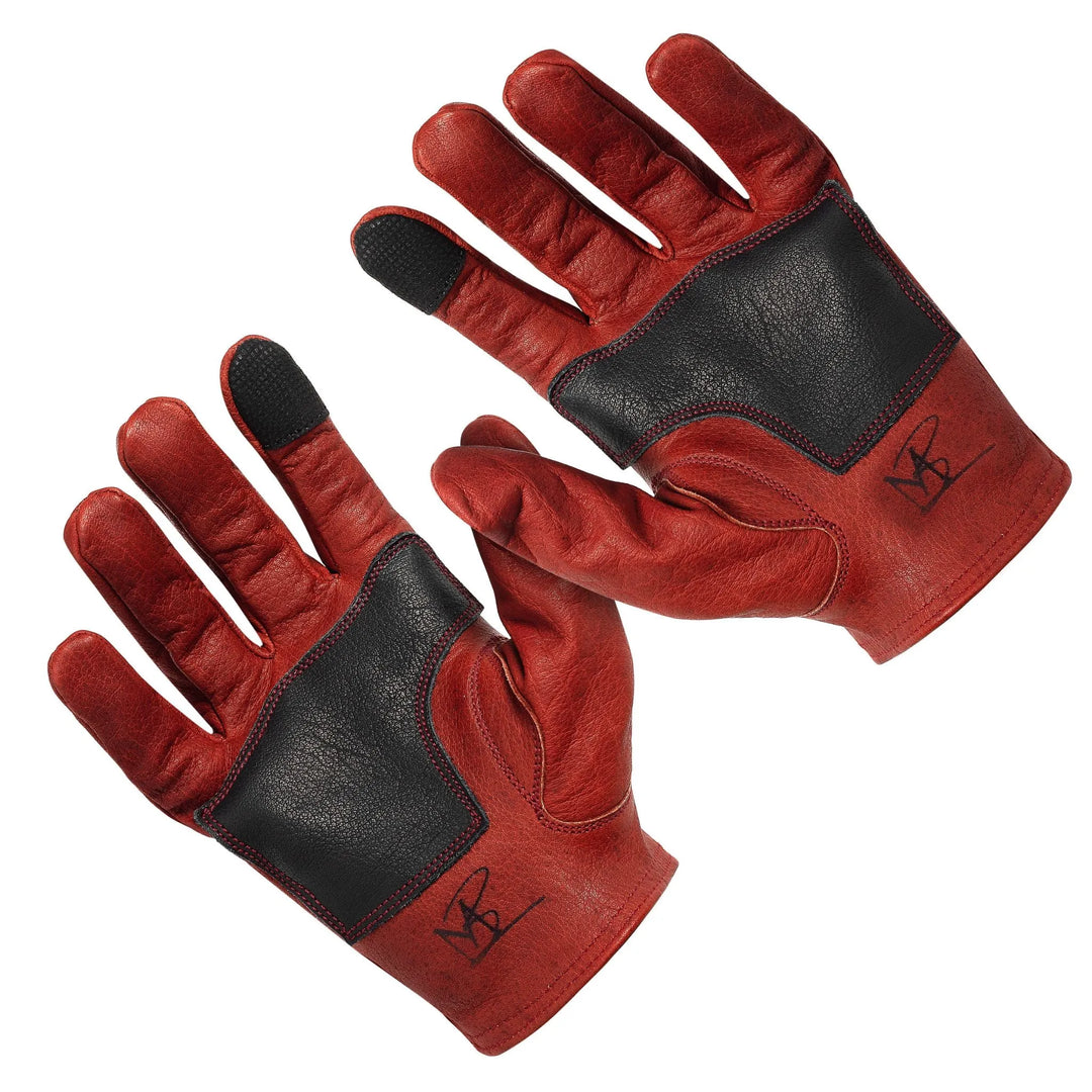 The Buffalo Leather Gloves - Ranch Burgundy