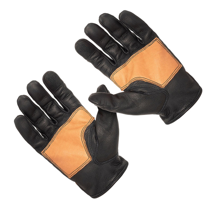 Dipped Leather Deer Glove: Lion Guard Driving Glove: Black/Brown