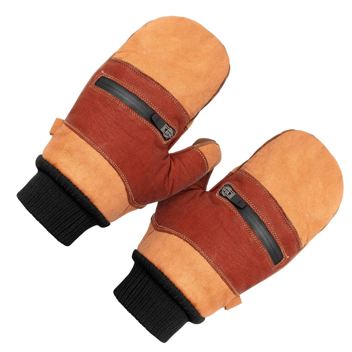 5280 Water Buffalo Leather Mitten - Zipper Vent Top