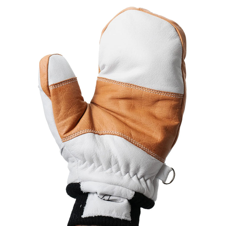 5280 Water Buffalo Leather Mitten - White