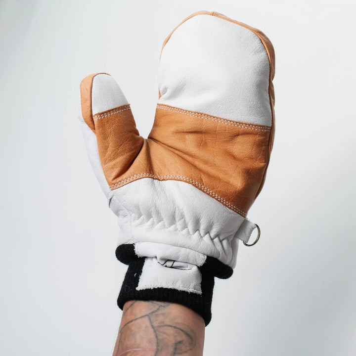 5280 Water Buffalo Leather Mitten - White