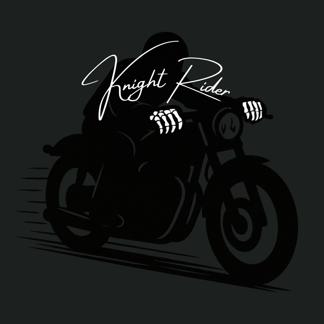 Knight Rider | Reflective Skeleton Leather Gloves | Black High Reflective