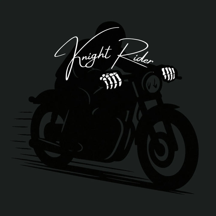 Knight Rider | Reflective Skeleton Leather Gloves | Black High Reflective