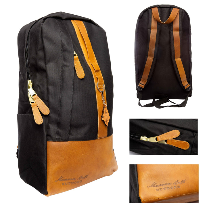 Maroon Bell black weekender backpack