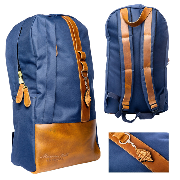 Maroon Bell blue weekender backpack