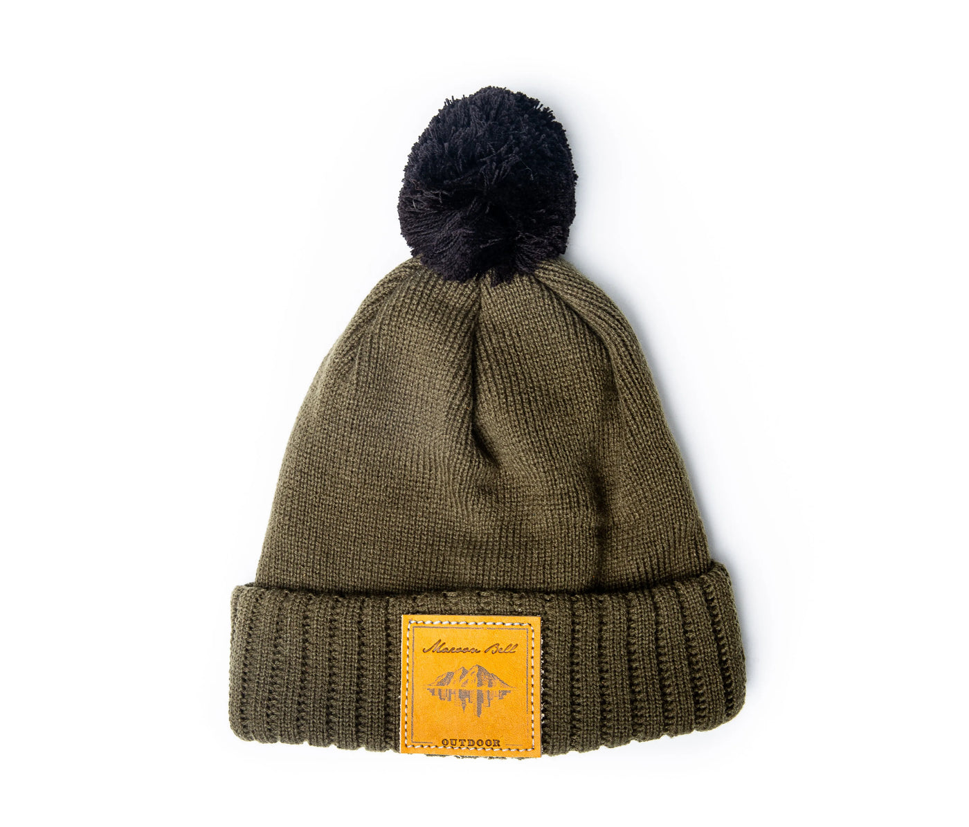 Urban Outdoor Beanie with Black Pom | Olive