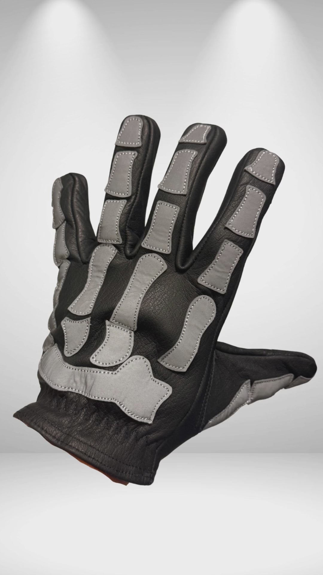 Maroon Bell Reflective Motorcycle Gloves