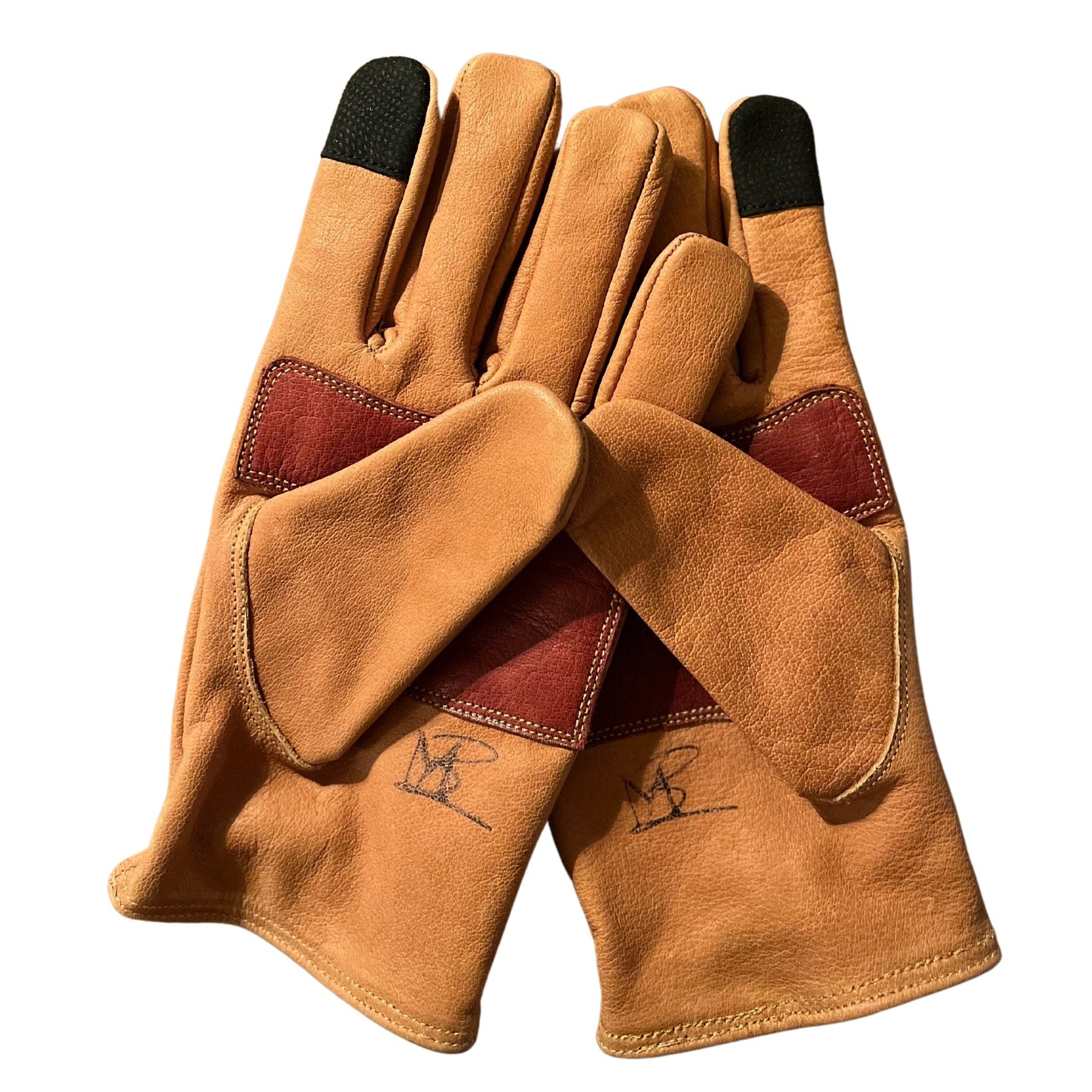 Maroon Bell Outdoor Rugged Buffalo Leather Gloves Buffalo Leather Driving Glove // Brown (2XL)